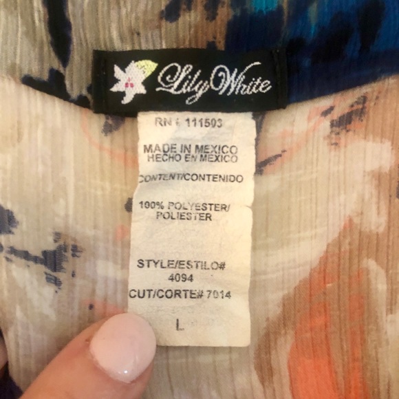 Floral Print Halter Tank from Lily White size L - Picture 2 of 5